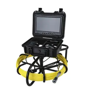 1000TVL 23毫米镜头 9英寸监测管道下水道检查相机防水 20 分钟消耗工业内窥镜视频检测系统