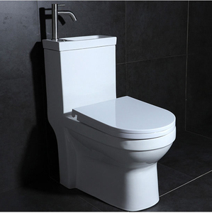 Sanitarios de cerámica de alta calidad asiento de <span class=keywords><strong>inodoro</strong></span> de doble descarga sifónica con lavabo de cerámica - Product Image 2