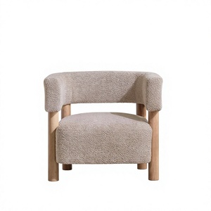 Fauteuil d'appoint <span class=keywords><strong>Christopher</strong></span> Knight Home Carly à dossier bas, avec coussin en tissu bouclé, confortable pour la lecture dans le salon - Product Image 1