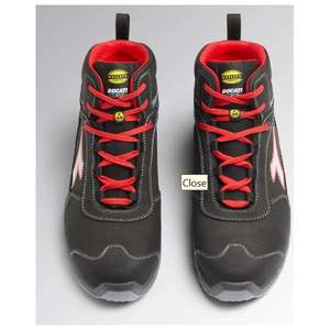 DIADORA UTILITY - 701.181227-C1462/45 Chaussure de sécurité mi-coupe hydrofuge SHARK ENGINE MID S3S FO SR ESD Noir/Rouge BOTTES DE SÉCURITÉ - Product Image 3