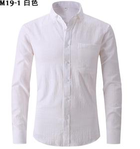 <span class=keywords><strong>Camicia</strong></span> da uomo in <span class=keywords><strong>lino</strong></span> di cotone nero bianco a maniche lunghe Business Slim Fit bella <span class=keywords><strong>camicia</strong></span> Casual formale - Product Image 6