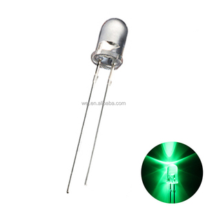 Fábrica 5mm verde súper brillante DIP <span class=keywords><strong>Led</strong></span> agua clara 16000-28000mcd 15 grados 2,8-3,4 V 20mA Luz de diodo 5mm luz <span class=keywords><strong>Led</strong></span> de cabeza redonda - Product Image 1