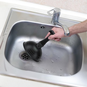 Déboucheur de lavabo, qualité professionnelle, puissant, avec grande ventouse en caoutchouc de 5 pouces pour égouts de cuisine, lavabo, douche et salle de bain bouchés (1 pièce) - Product Image 4