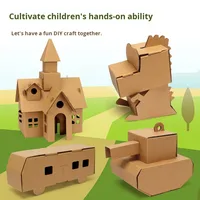 Modèle de maison en carton à assembler soi-même pour enfants, jouet de graffiti 3D, char, avion, voiture, modèle personnalisable, 299, cadeau de maternelle, accepte les commandes