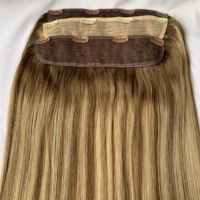 Dicke, gewellte, platinblonde, einteilige, 100 % doppelt gezogene, unbehandelte Echthaar-Clip-in-Remy-Haarverlängerung