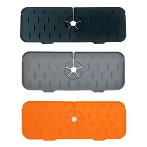 2024 cuisine Silicone évier robinet tapis évier éponge égouttoir porte-plateau vidange panier Splash Pad vidange évier Splash gardes - Product Image 2