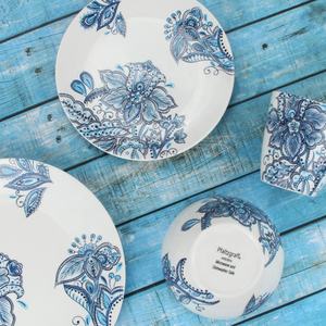 Ensemble de vaisselle de restaurant en céramique domestique moderne ensemble d'assiettes colorées imprimées sur mesure caractéristiques durables pour la maison et le bureau - Product Image 3