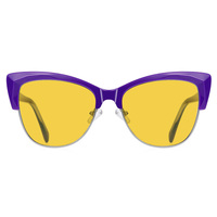 Gafas Ópticas de Ojo de Gato de Última Moda con Montura Completa, Bloqueo de Luz Azul, Diseño Ergonómico de Almohadillas Nasales, Aptas para Todas las Formas de Rostro