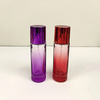 Runde Farbverlauf Schwarz Weiß 30ml Tragbare Reise zylinders ch raube Hals Parfum flasche Nachfüllbare Klarglas-Sprüh flasche