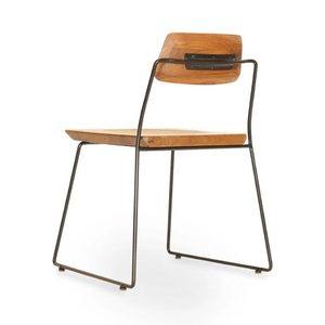 Chaise de bar en teck massif, construction en bois dur de qualité supérieure, sièges de bar confortables, meubles pour la maison, la cuisine, le restaurant, l'hôtel - Product Image 2