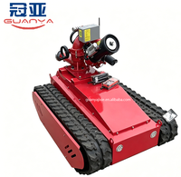 Robot de lutte contre les incendies sur chenilles Guanya personnalisé, garantie 1 an, télécommandé, pour l'extinction d'incendies industriels et les opérations de sauvetage