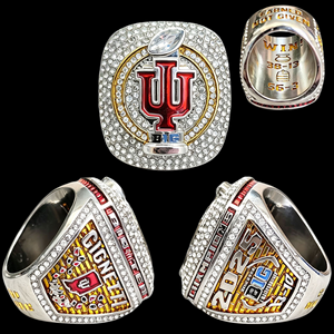 2025 Indiana Hoosiers NCAA Football National Championship <strong>Ring</strong> Set Men <strong>Iced</strong> Out Zircon Fan <strong>Ring</strong> Wholesale - Product Image 3