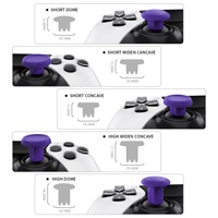 Noir 4 hauteurs 3 surfaces poignées ThumbsGear baguettes interchangeables bâtons de pouce analogiques capuchons pour contrôleur de bord PS5
