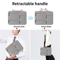 Étui pour ordinateur portable personnalisé de 13 à 15 pouces, sacoche, sac à main élégant, sac à bandoulière portable, sacoche à fermeture éclair avec poignée