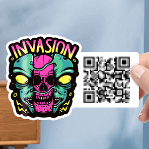 Pegatinas de dibujos animados personalizadas vinilo PVC decoración Logo Laptop troquelado código QR pegatina calcomanía regalar pegatina - Product Image 6