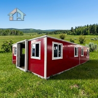 40ft Modern Minimalist Genişletilebilir Çelik Konteyner Ev Modüler Mobil Prefabrik Otel Konaklama Alanı Vahşi Doğa İstasyonu Maden