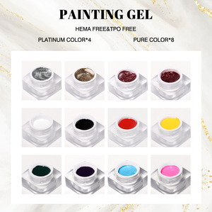 Kinnco - Set de 12 Colores de Gel para Pintar Uñas, Etiqueta Privada Personalizada, Paleta de Colores para Salón, Gel para Pintar Uñas Sin HEMA/HPMA - Product Image 3