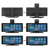 Podofo 8.1 ''Portable sans fil Carplay écran Android Auto Airplay autoradio stéréo 2.5K vidéo Dash Cam avant réglable caméra