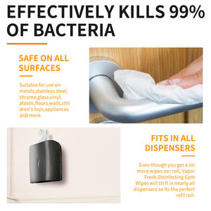 OEM Sanitizing Antibacteriano Tecido Molhado Ginásio Limpeza Toalhetes Orgânicos Toalhetes Molhados Recarga para Ginásio Uso Doméstico - Product Image 5