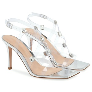 Scarpe personalizzate <span class=keywords><strong>con</strong></span> Logo Branding 2023 Luxury Ladies trasparente donna tacchi alti <span class=keywords><strong>con</strong></span> <span class=keywords><strong>pietre</strong></span> <span class=keywords><strong>sandali</strong></span> Sexy scarpe da sposa da sposa - Product Image 5