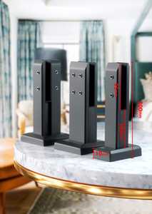 Đánh bóng Trung Quốc phong cách thiết kế kính lan can standoff chân đế nhôm lan can khung xây dựng sàn khách sạn ứng dụng - Product Image 2