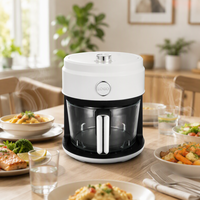 Friteuse à air chaud 4L avec minuterie, sans huile, cuisson saine, nettoyage facile, compacte, coffret cadeau, appareil de cuisine domestique
