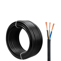 Câble d'Alimentation 3 Conducteurs H05VV-F 3x1.5 mm², Fil Électrique Souple en Cuivre, Câble RVV pour Câblage de Maison et Bâtiment