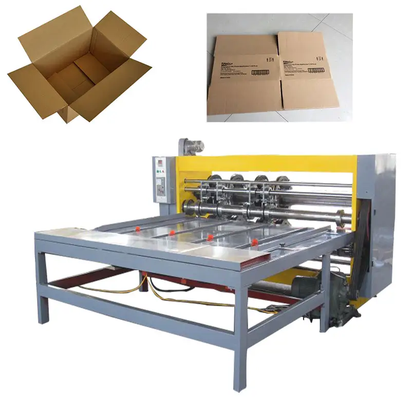 Slotter/caixa enrolada rs4 máquina/caixa de papelão fazer a máquina preços cartões elétricos fornecidos automáticos soldadores de plástico
