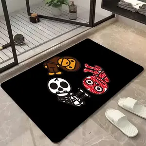 房间猴子地毯定制地毯标志设计可爱动漫印花地毯印花门垫