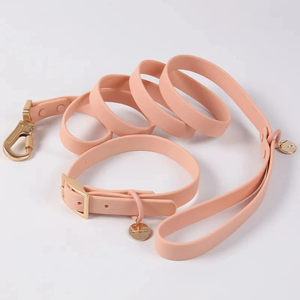 Benutzer definierte Luxus Gummi Silikon beschichtet Gurtband Haustier lange Blei benutzer definierte PVC wasserdichte Hunde leine Halsband Set - Product Image 5