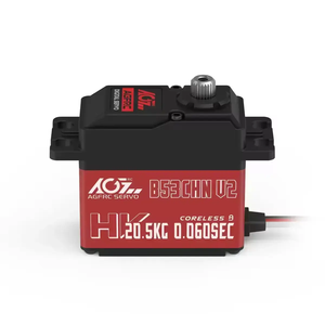 Servomoteur numérique standard AGFRC B53CHN V2 20.5KG à couple élevé, vitesse rapide 0.06 sec, moteur sans noyau pour voiture <span class=keywords><strong>RC</strong></span> / jets <span class=keywords><strong>RC</strong></span>, voitures de drift <span class=keywords><strong>RC</strong></span> pour garçons - Product Image 3