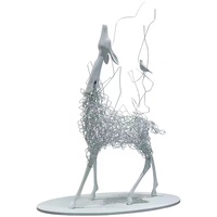 Art déco Sculpture de vache Pop Art moderne Sculpture décorative en acier inoxydable à vendre