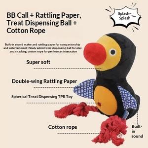 Nouveau jouet interactif en peluche sonore <span class=keywords><strong>pour</strong></span> animaux de compagnie, distributeur de nourriture <span class=keywords><strong>pour</strong></span> chiens et chats - Nettoyage des dents et entraînement <span class=keywords><strong>pour</strong></span> les chiots en pleine dentition - Product Image 1