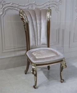 Muebles tallados de madera francesa, silla antigua negra de lujo para comedor con reposabrazos, cheep - Product Image 6