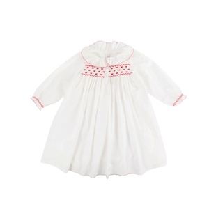 Custom OEM Hand Smocked Children Clothing Baby Girls Princess Party Dress Cotton Kids Boutique <b>Clothes</b> Wholesale Vietnam Factory - Product Image 6