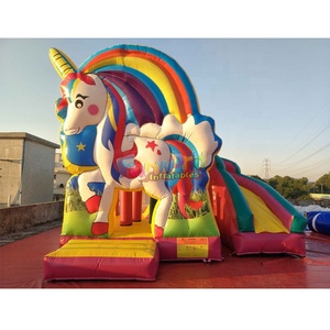 Unicorn Lâu Đài Nhảy Với Nhân Vật Hoạt Hình Chủ Đề Jumper Bé Jumper - Product Image 1