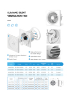 Ventilateur d'extraction mural pour salle de bain, cuisine et toilettes, 4, 6, 8 pouces, avec moteur DC