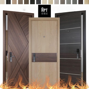 Cửa nội thất gỗ tự nhiên kiểu hiện đại, gỗ sồi óc chó, <span class=keywords><strong>k</strong></span>ích thước tùy chỉnh, lắp đặt tại nhà - Product Image 1