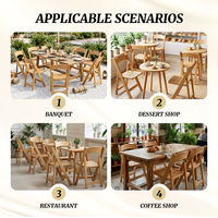 Chaise de salle à manger pliante empilable en bois naturel, écologique, design moderne, légère, mobilier commercial d'intérieur