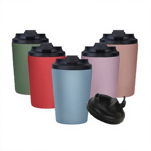 12oz Reusable Double Wall Vacuum BPA Free 18/8 Stainless Steel <b>Thermos</b> Coffee Tumbler Wide Mouth Camping - Product Image 1