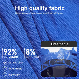 Nahtlose Einfarbige Herren-Boxershorts aus Polyester, mittelhohe Boxer <span class=keywords><strong>Briefs</strong></span>, 90% Polyamid 10% Elasthan Unterhosen für Männer - Product Image 6