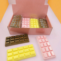 Lot de 12 jouets anti-stress en mousse PU en forme de barre de chocolat, mignons, promotionnels, avec boîte de présentation pour cadeaux