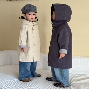 Nouvelle Collection 2026 – Manteau Mi-Long Ample à Capuche pour Bébés et Enfants (Filles et Garçons) – Tendance Printemps-Automne - Product Image 2