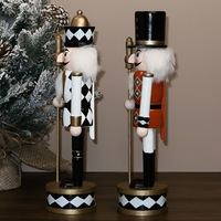 Kreativer Diamant 30cm Nussknacker-Soldat Weihnachtsdekoration Puppe Kindergeschenk Büro/Hotel Festliche Dekoration