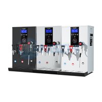 HENGZHI Kommerzieller 3-in-1 Milchaufschäumer & Dampfgarer mit Doppelboiler aus Edelstahl für Bubble-Tea-Shops und Catering-Ausrüstung