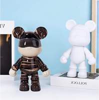 Mini figurines Bearbrick en briques, jouets, art pop créatif, sculpture animale en résine, fluide et cool