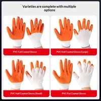 Gants de travail en latex entièrement enduits de PVC et de nitrile, résistants à l'abrasion, antidérapants, respirants, tricotés, de sécurité – Vente en gros usine