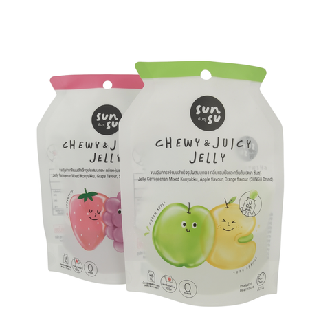 Good-looking Custom Logo Stand up Pouch Fruit Jelly Snack Candy Matte Printing Self Standing Special Shape Bag