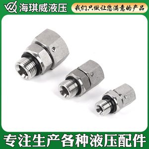 ข้อต่อท่อไฮดรอลิกเกลียวตรงมาตรฐานอังกฤษ Haiqiwei สแตนเลส 2BC 2BD เกลียวใน-เกลียวนอก - Product Image 2