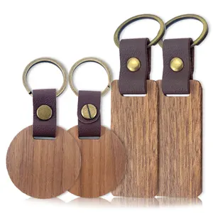 Grosir hadiah promosi kustom Logo terukir Souvenir nama kosong gantungan kunci kayu gantungan kunci rumah gantungan kunci kayu